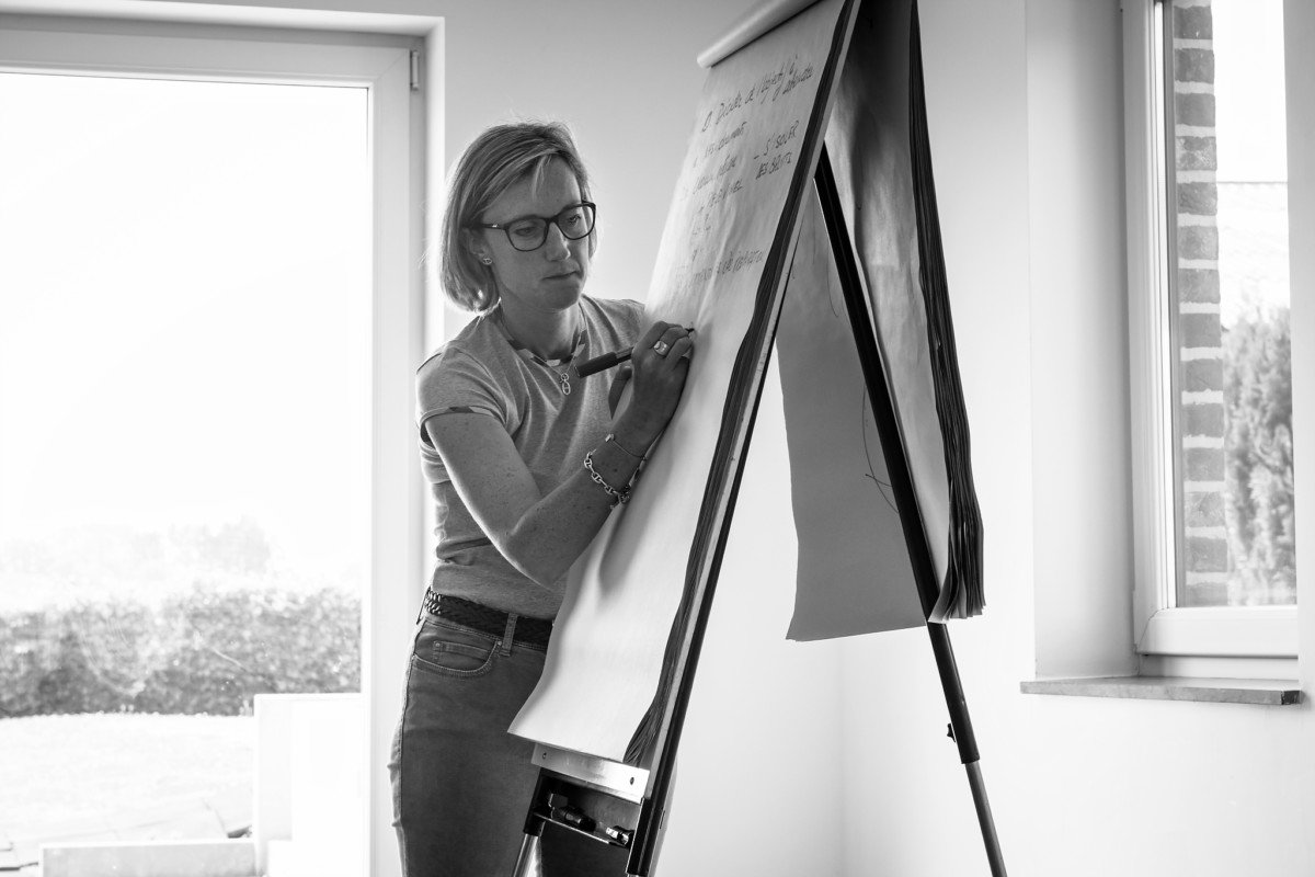 Carine_Deville_par Aurore_Delsoir_Portrait_d_entrepreneur_ Flexi HR, Carine Deville en formation, Namur mai 2018