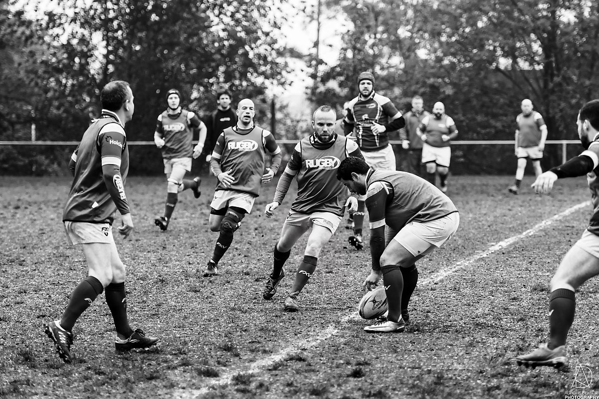 Bertrand Deham de la société ODB en plein match de rugby, Nivelles, 2018