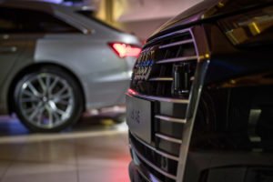 Audi Magic Night organisée par Nivelles Automobiles et SAWA Audi Center à l'Espace Del Goutte, Ophain. Découverte des modèles Audi Q8 et Audi A6 par le groupe Pattyn. 13-09-2018. Aurore Delsoir Photographe d'entreprise à Bruxelles et en Wallonie