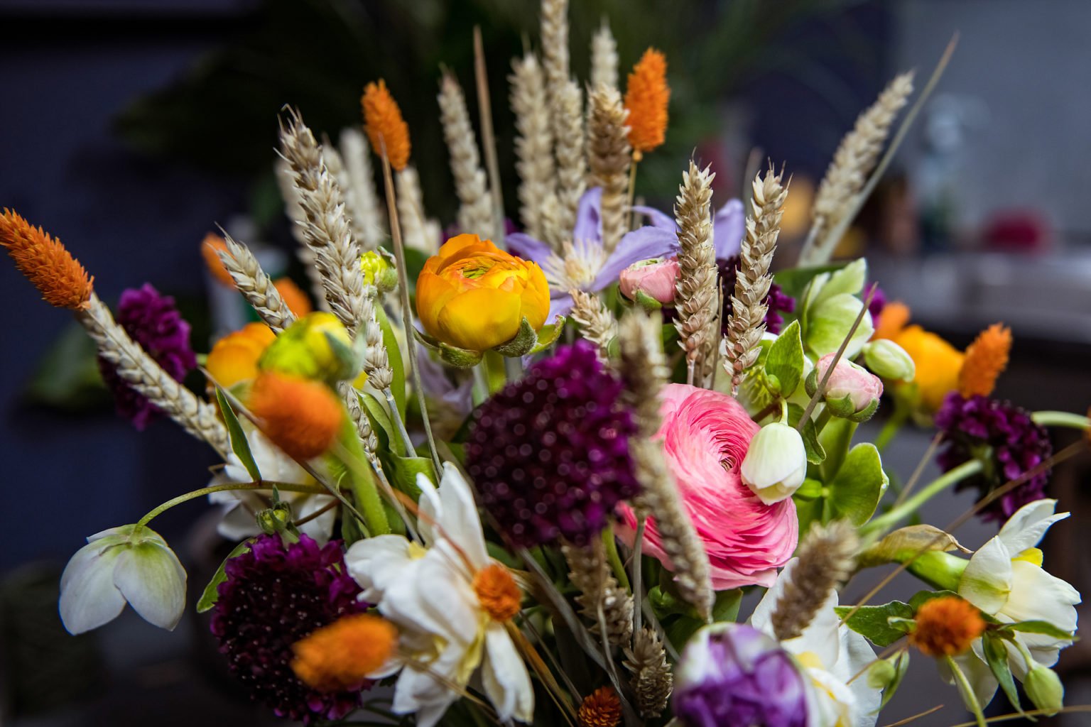 Bouquet de printemps, création de Mélanie Monard, Côté Fleur Bleu