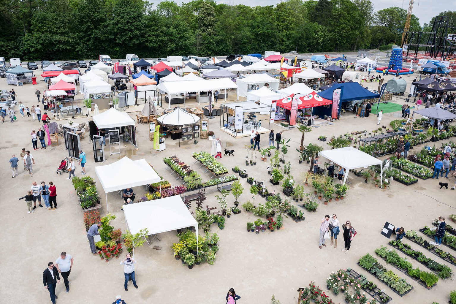 Vue depuis une nacelle TVH des Jardins de la Citadelle 2019, reportage photographique par Aurore Delsoir photographe corporate