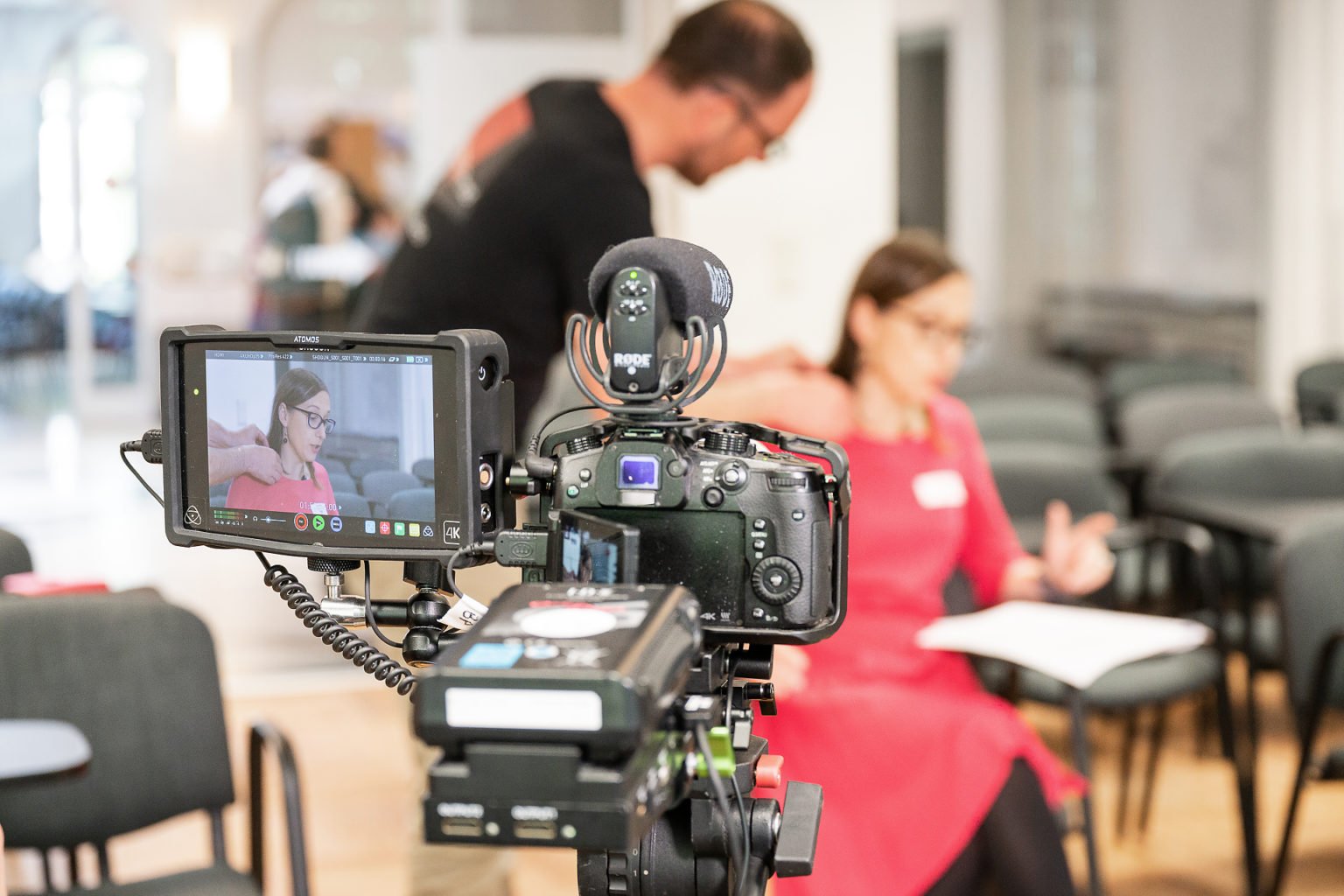 Enregistrement de Ramona Coman, Institut d'Etudes Européennes, Conférence Biennale "L'UE dans les affaires européennes", juin 2019. Aurore Delsoir Photographe d'entreprise