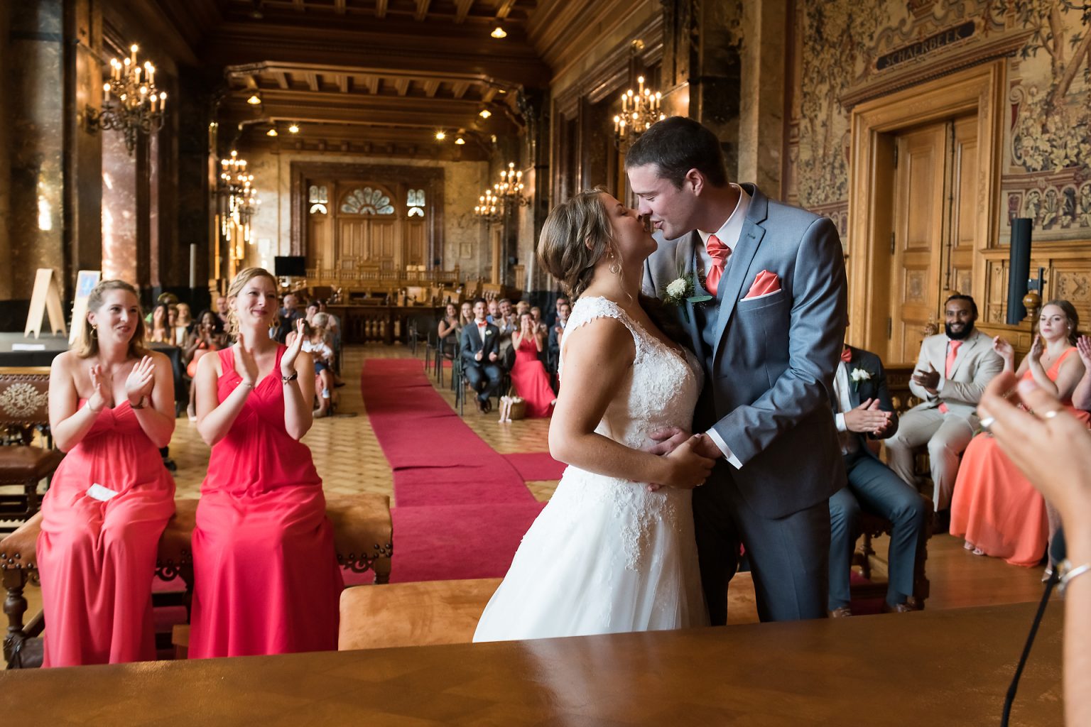 Photo de couple, lors de la cérémonie de mariage, Mariage de Jennifer et Benjamin, Aurore Delsoir photographe événementiel