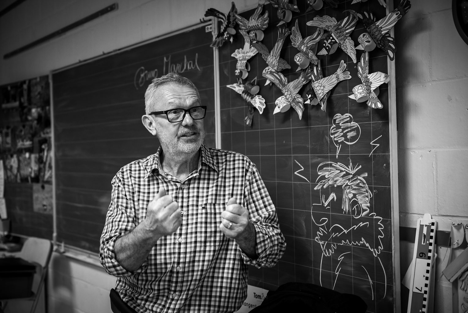 Bruno Marchal en pleine explication, Atelier Nichoir donné par Bruno Marchal, Aurore Delsoir Photographie