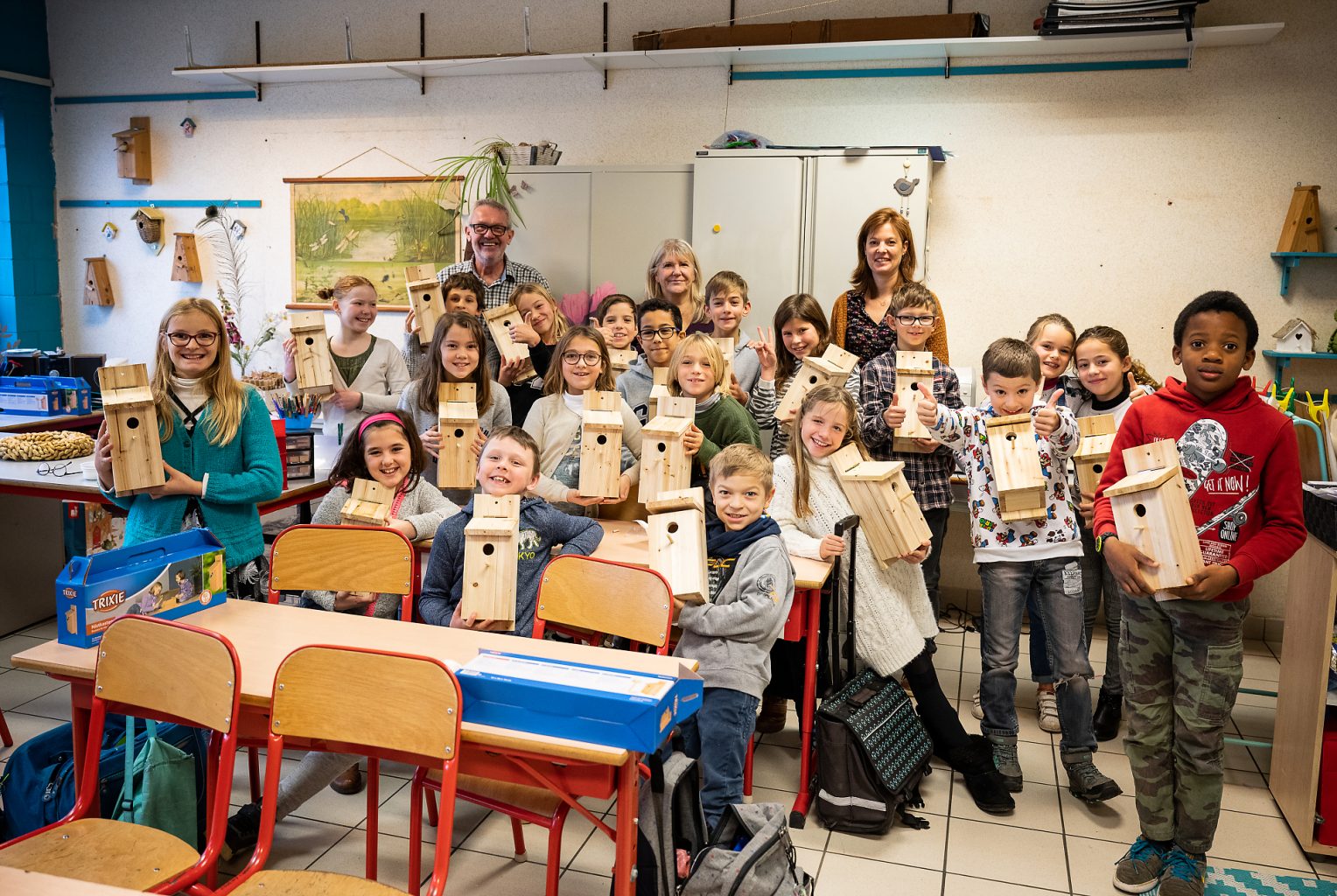 Chacun son nichoir, Atelier nichoir donné par Bruno Marchal, par Aurore Delsoir photographe