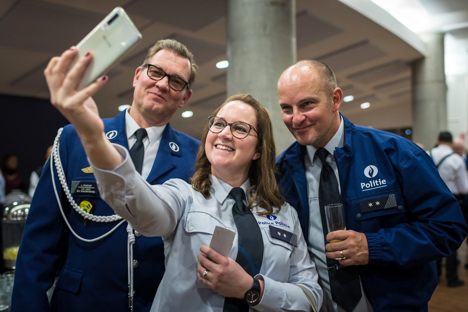 Diplômés de la Police, Remise diplômes Brusafe.Brussels 2019 par Aurore Delsoir Photographe corporate