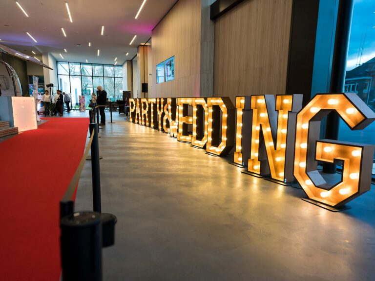 Entrée de la Sucrerie décorée, Salon Party and Wedding à la Sucrerie de Wavre, 15/02/2020