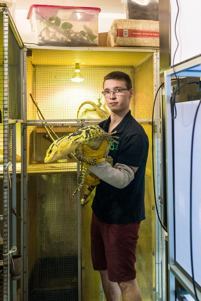 Boris Levecq et son varan, BO Reptile par Aurore Delsoir photographe