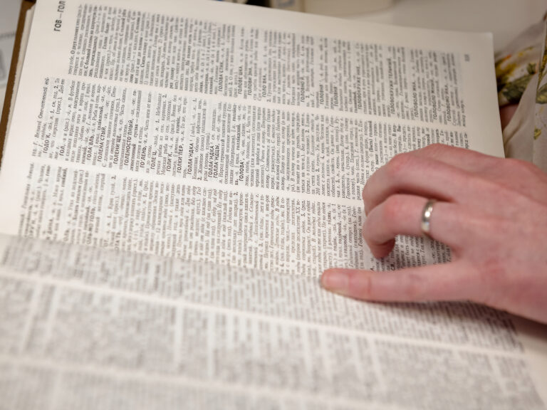 20210503_Belga Translations_A.Delsoir Photo_6729Web Un dictionnaire dans les mains de Marie-Joëlle Goffioul chez Belga Translations