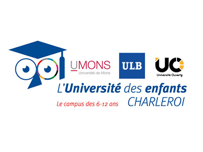 Logo L'Université des enfants Charleroi, le campus des 6-12 ans